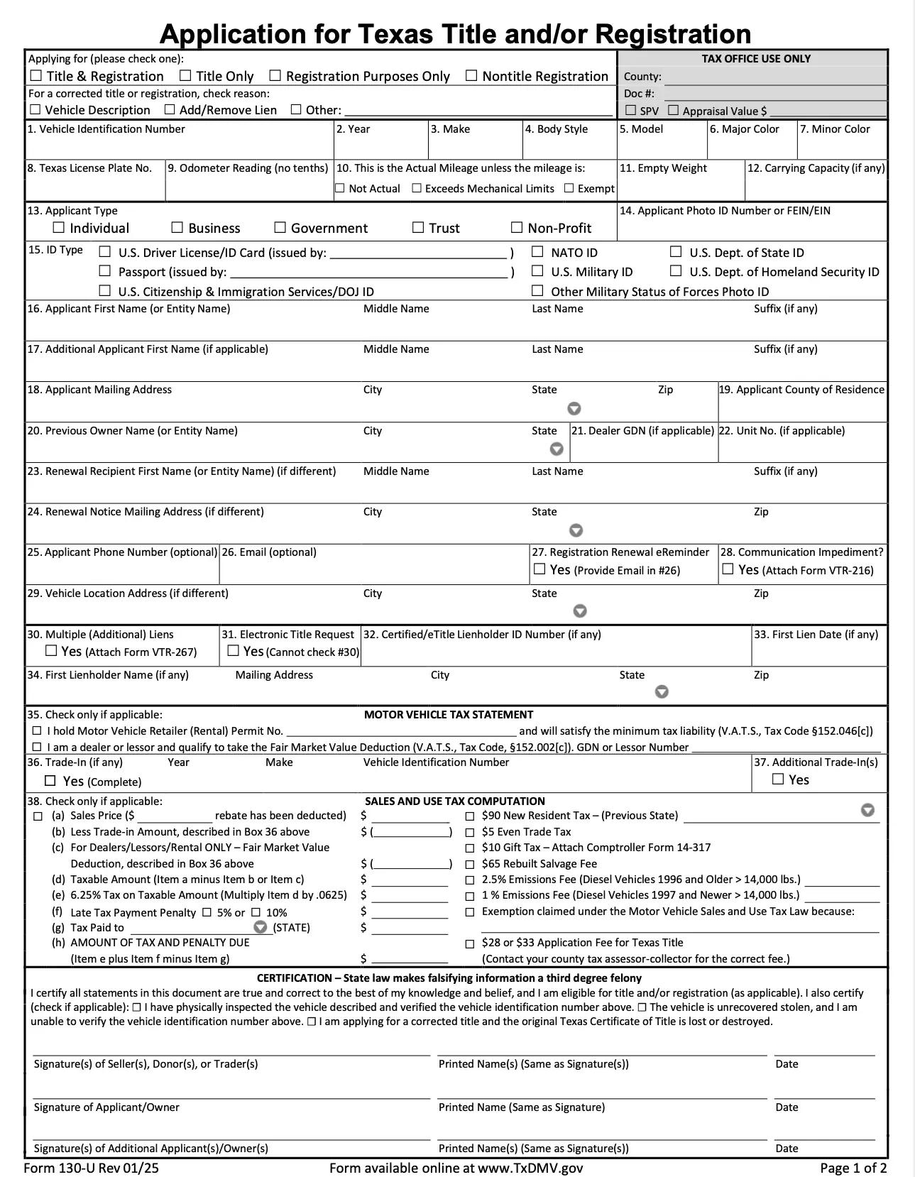 Form-130-U
