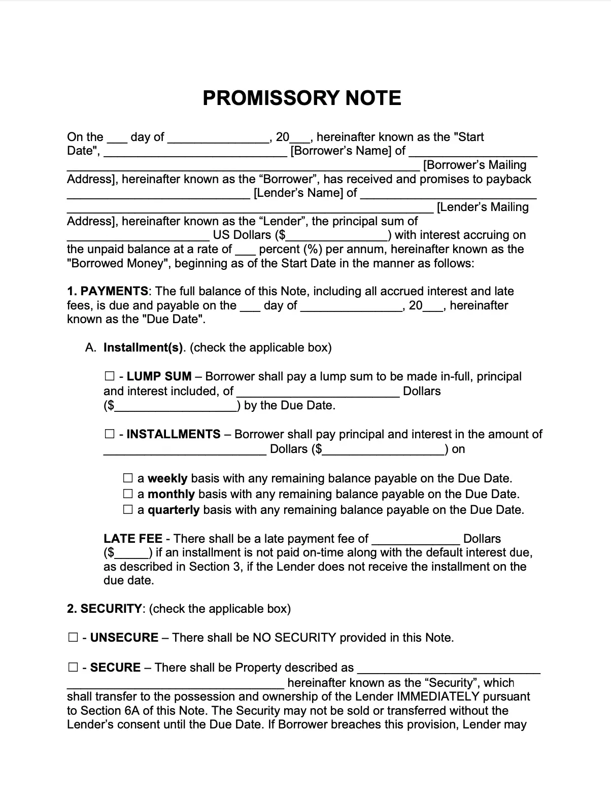 promissory-note-template